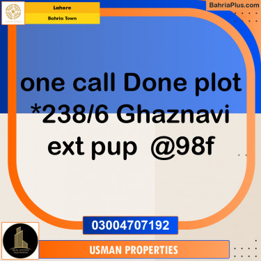 Residential Plot for Sale in Bahria Town, Lahore - (BP-178149)