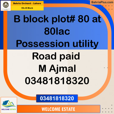 Residential Plot for Sale in OLC-B Block -  Bahria Orchard, Lahore - (BP-178286)