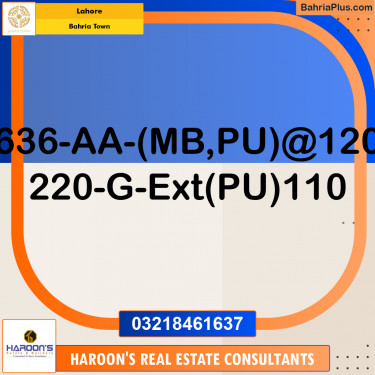 Residential Plot for Sale in Sector D - AA Block -  Bahria Town, Lahore - (BP-178356)