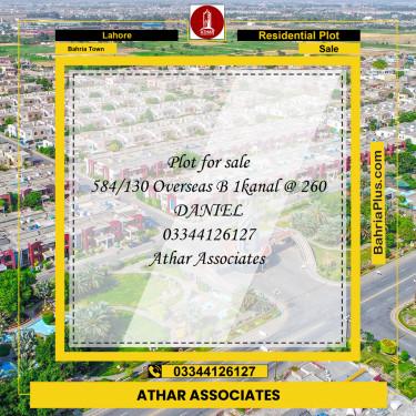 Residential Plot for Sale in Overseas B -  Bahria Town, Lahore - (BP-178363)