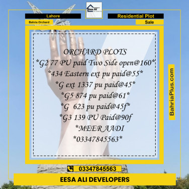 Residential Plot for Sale in Bahria Orchard, Lahore - (BP-178375)