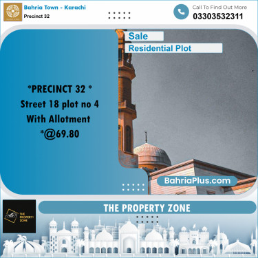 250 Sq. Yards Residential Plot for Sale in Precinct 32 -  Bahria Town, Karachi - (BP-178378)