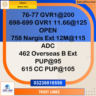 Residential Plot for Sale in Golf Phase 1 -  Bahria Town, Lahore - (BP-178418)