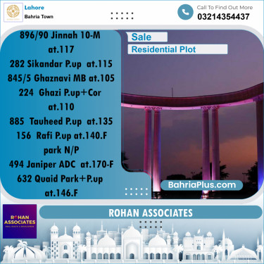 Residential Plot for Sale in Sector E - Jinnah Block -  Bahria Town, Lahore - (BP-178495)