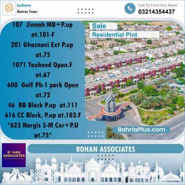 Residential Plot for Sale in Sector E - Jinnah Block -  Bahria Town, Lahore - (BP-178496)