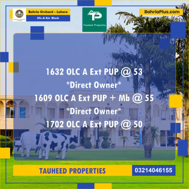 Residential Plot for Sale in OLC-A Ext. Block -  Bahria Orchard, Lahore - (BP-178519)