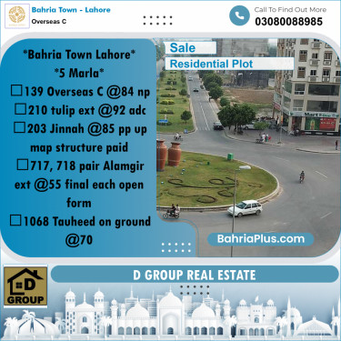 Residential Plot for Sale in Overseas C -  Bahria Town, Lahore - (BP-178599)