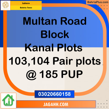 Residential Plot for Sale in Bahria Town, Lahore - (BP-178991)