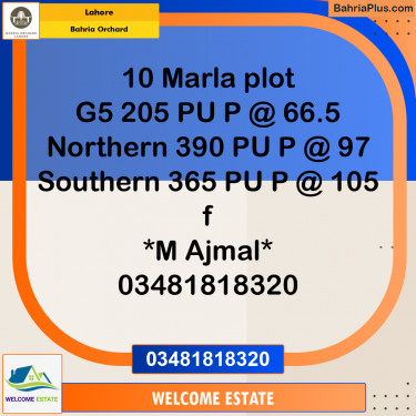 Residential Plot for Sale in Phase 4 - G5 Block -  Bahria Orchard, Lahore - (BP-179022)