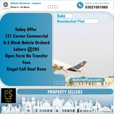 Residential Plot for Sale in Phase 4 - G3 Block -  Bahria Orchard, Lahore - (BP-179130)