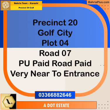 Residential Plot for Sale in Precinct 20 Golf -  Bahria Town, Karachi - (BP-179174)