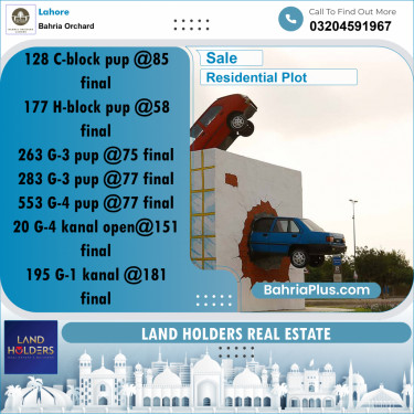 Residential Plot for Sale in Phase 2 - C Block -  Bahria Orchard, Lahore - (BP-179250)