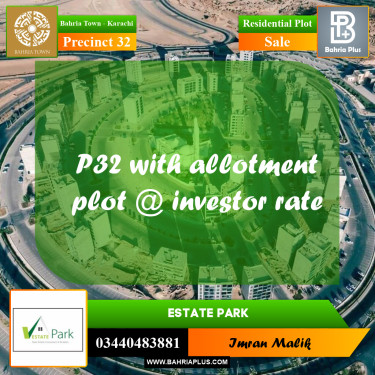 250 Sq. Yards Residential Plot for Sale in Precinct 32 -  Bahria Town, Karachi - (BP-179292)