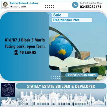 Residential Plot for Sale in Phase 2 - J Block -  Bahria Orchard, Lahore - (BP-179348)