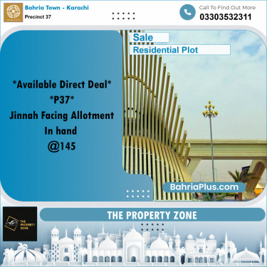Residential Plot for Sale in Precinct 37 -  Bahria Town, Karachi - (BP-179397)