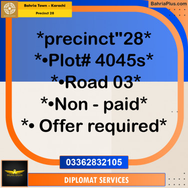 125 Sq. Yards Residential Plot for Sale in Precinct 28 -  Bahria Town, Karachi - (BP-179592)