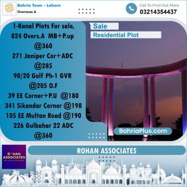Residential Plot for Sale in Overseas A -  Bahria Town, Lahore - (BP-179704)