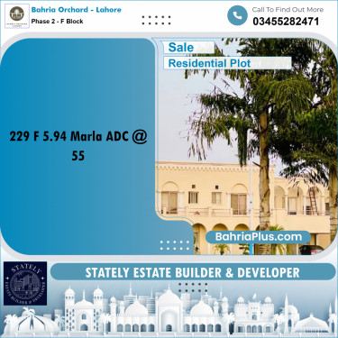 Residential Plot for Sale in Phase 2 - F Block -  Bahria Orchard, Lahore - (BP-179836)