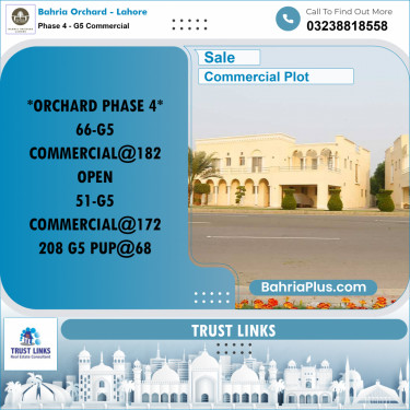 Commercial Plot for Sale in Phase 4 - G5 Commercial -  Bahria Orchard, Lahore - (BP-179900)