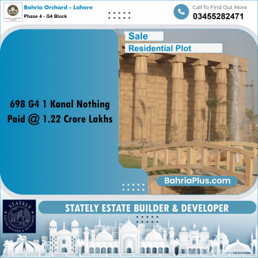 Residential Plot for Sale in Phase 4 - G4 Block -  Bahria Orchard, Lahore - (BP-179972)