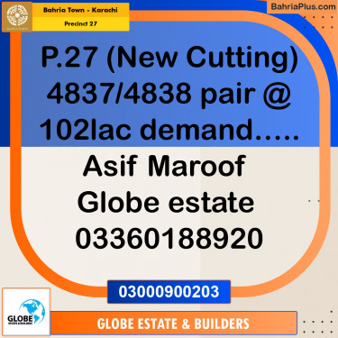 Residential Plot for Sale in Precinct 27 -  Bahria Town, Karachi - (BP-180087)