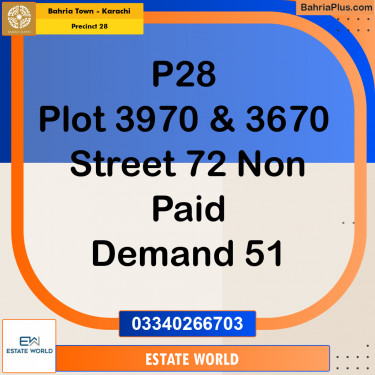 125 Sq. Yards Residential Plot for Sale in Precinct 28 -  Bahria Town, Karachi - (BP-180108)