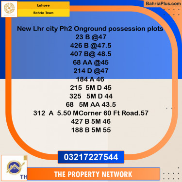 Residential Plot for Sale in Bahria Town, Lahore - (BP-180132)