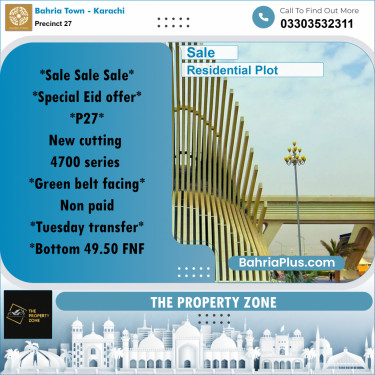 125 Sq. Yards Residential Plot for Sale in Precinct 27 -  Bahria Town, Karachi - (BP-180137)