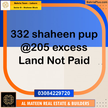 Residential Plot for Sale in Sector B - Shaheen Block -  Bahria Town, Lahore - (BP-180191)