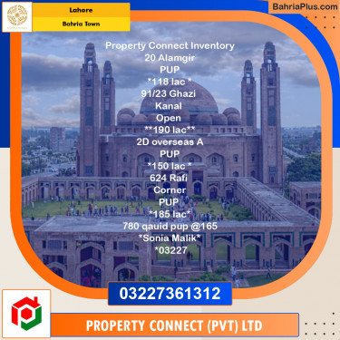Residential Plot for Sale in Sector F - Alamgir Block -  Bahria Town, Lahore - (BP-180345)