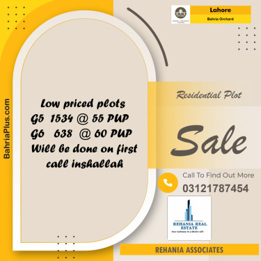 Residential Plot for Sale in Phase 4 - G5 Block -  Bahria Orchard, Lahore - (BP-180441)