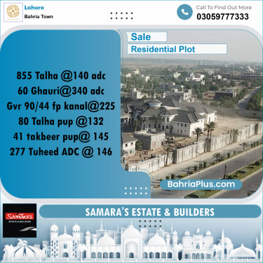 Residential Plot for Sale in Sector B - Ghouri Block -  Bahria Town, Lahore - (BP-180622)