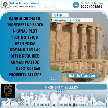 Residential Plot for Sale in Phase 1 - Northern District -  Bahria Orchard, Lahore - (BP-180632)