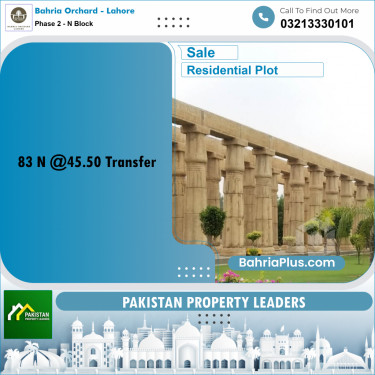 Residential Plot for Sale in Phase 2 - N Block -  Bahria Orchard, Lahore - (BP-180680)