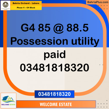 Residential Plot for Sale in Phase 4 - G4 Block -  Bahria Orchard, Lahore - (BP-180708)