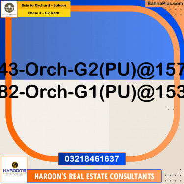 Residential Plot for Sale in Phase 4 - G2 Block -  Bahria Orchard, Lahore - (BP-180785)
