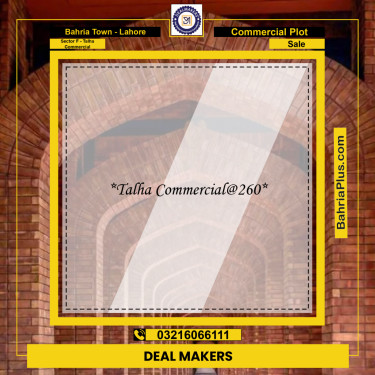 Commercial Plot for Sale in Sector F - Talha Commercial -  Bahria Town, Lahore - (BP-180932)