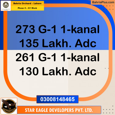 Residential Plot for Sale in Phase 4 - G1 Block -  Bahria Orchard, Lahore - (BP-181022)