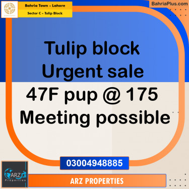 Residential Plot for Sale in Sector C - Tulip Block -  Bahria Town, Lahore - (BP-181091)