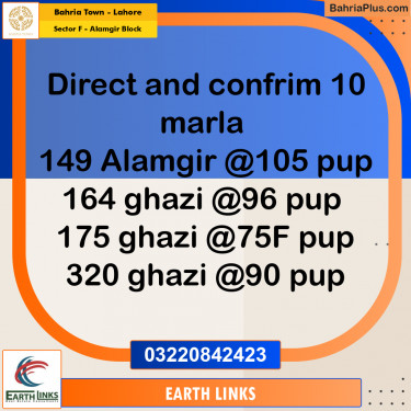 Residential Plot for Sale in Sector F - Alamgir Block -  Bahria Town, Lahore - (BP-181179)