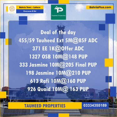 Residential Plot for Sale in Overseas B Ext -  Bahria Town, Lahore - (BP-181315)
