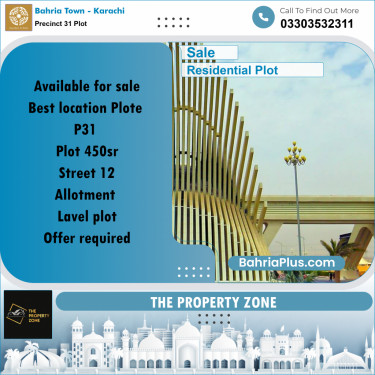Residential Plot for Sale in Precinct 31 Plot -  Bahria Town, Karachi - (BP-181555)