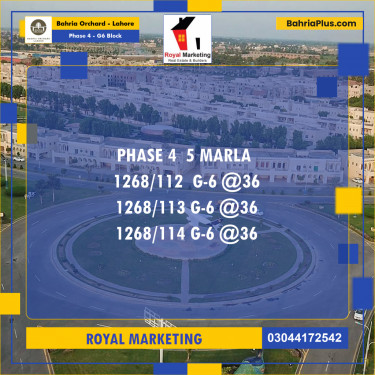 Residential Plot for Sale in Phase 4 - G6 Block -  Bahria Orchard, Lahore - (BP-181585)