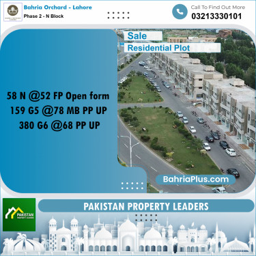 Residential Plot for Sale in Phase 2 - N Block -  Bahria Orchard, Lahore - (BP-181904)