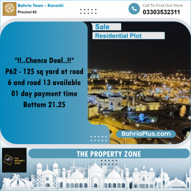 Residential Plot for Sale in Precinct 62 -  Bahria Town, Karachi - (BP-181936)