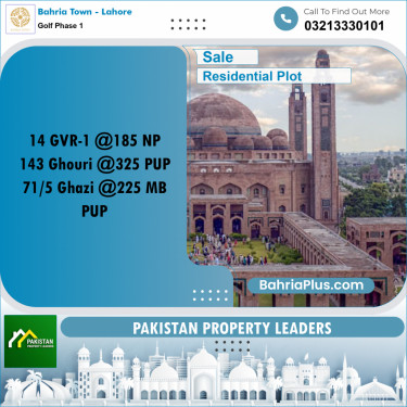 Residential Plot for Sale in Golf Phase 1 -  Bahria Town, Lahore - (BP-182092)
