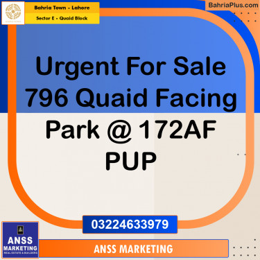 Residential Plot for Sale in Sector E - Quaid Block -  Bahria Town, Lahore - (BP-182159)