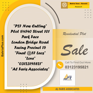 Residential Plot for Sale in Precinct 27 -  Bahria Town, Karachi - (BP-182197)