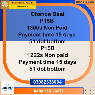 125 Sq. Yards Residential Plot for Sale in Precinct 15-B -  Bahria Town, Karachi - (BP-182226)