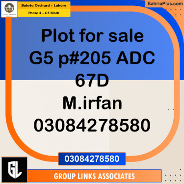 Residential Plot for Sale in Phase 4 - G5 Block -  Bahria Orchard, Lahore - (BP-182287)